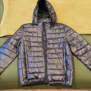 Fashion Nova Men's Hooded Quilted Puffer Jacket - Black